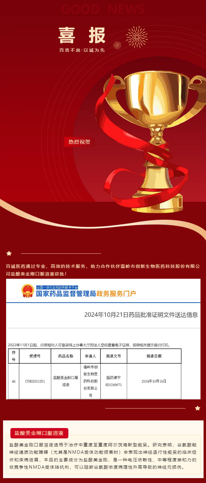 喜報！百誠醫(yī)藥助力合作伙伴鹽酸美金剛口服溶液獲批！.png
